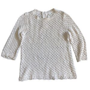 Fatface Cream Pointelle Open Knit
Crewneck Crochet Sweater 8